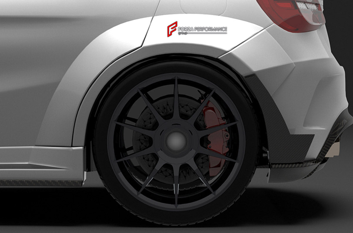 CARBON BODY KIT for Mercedes Benz AMG GLA45 X156 2014 - 2020
Set includes:

Front Bumper
Front Lip
Hood Bonnet
Front Fenders
Side Skirts
Rear Fenders
Roof Spoiler
Rear Diffuser
Rear Bumper
Material: Carbon

NOTE: Professional installation is required.