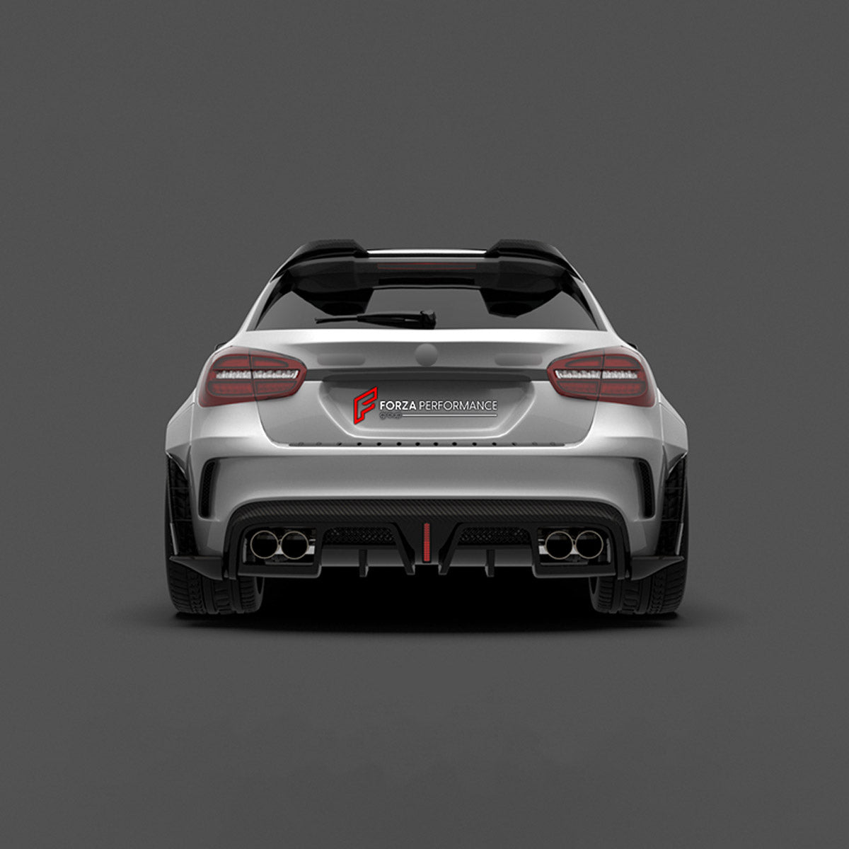 CARBON BODY KIT for Mercedes Benz AMG GLA45 X156 2014 - 2020
Set includes:

Front Bumper
Front Lip
Hood Bonnet
Front Fenders
Side Skirts
Rear Fenders
Roof Spoiler
Rear Diffuser
Rear Bumper
Material: Carbon

NOTE: Professional installation is required.