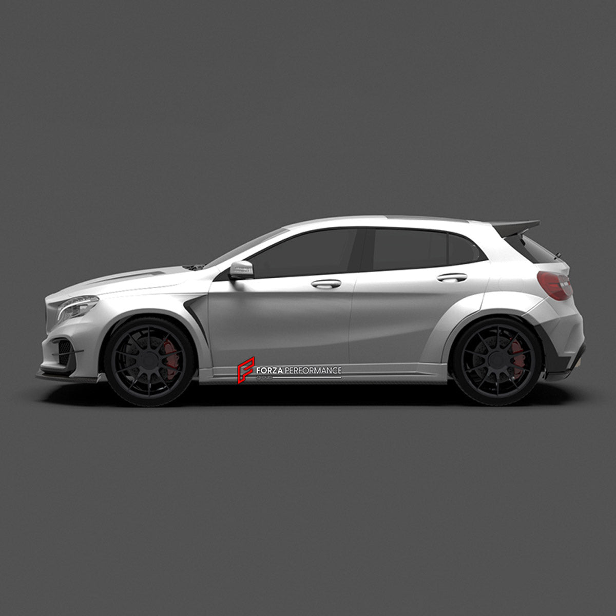 CARBON BODY KIT for Mercedes Benz AMG GLA45 X156 2014 - 2020
Set includes:

Front Bumper
Front Lip
Hood Bonnet
Front Fenders
Side Skirts
Rear Fenders
Roof Spoiler
Rear Diffuser
Rear Bumper
Material: Carbon

NOTE: Professional installation is required.