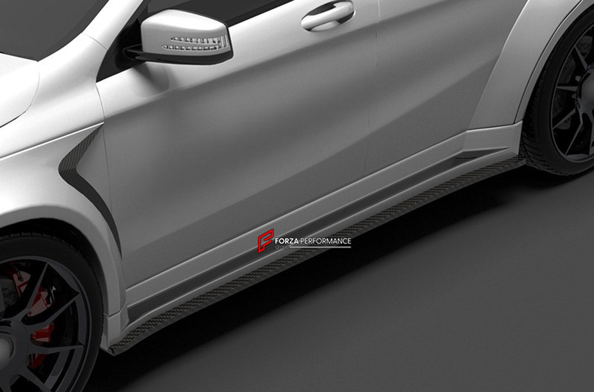 CARBON BODY KIT for Mercedes Benz AMG GLA45 X156 2014 - 2020
Set includes:

Front Bumper
Front Lip
Hood Bonnet
Front Fenders
Side Skirts
Rear Fenders
Roof Spoiler
Rear Diffuser
Rear Bumper
Material: Carbon

NOTE: Professional installation is required.