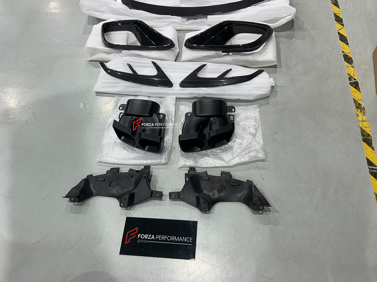 CARBON BODY KIT for MERCEDES BENZ AMG S63 COUPE C217 2018 - 2021

Set includes:

Front Lip

Front Bumper Air Vents Trims
Rear Spoiler

Rear Bumper Trims
Rear Diffuser
Exhaust Tips

Material: Dry Carbon Fiber

Note: Professional installation is required. This body only fits the S63 Coupe or s300 s450 with our S63 bumper.

Why “Contact Us for Pricing”?

We don’t display fixed prices because our goal is to offer you the most competitive deal possible. Product costs often decrease over time, and by requesting a