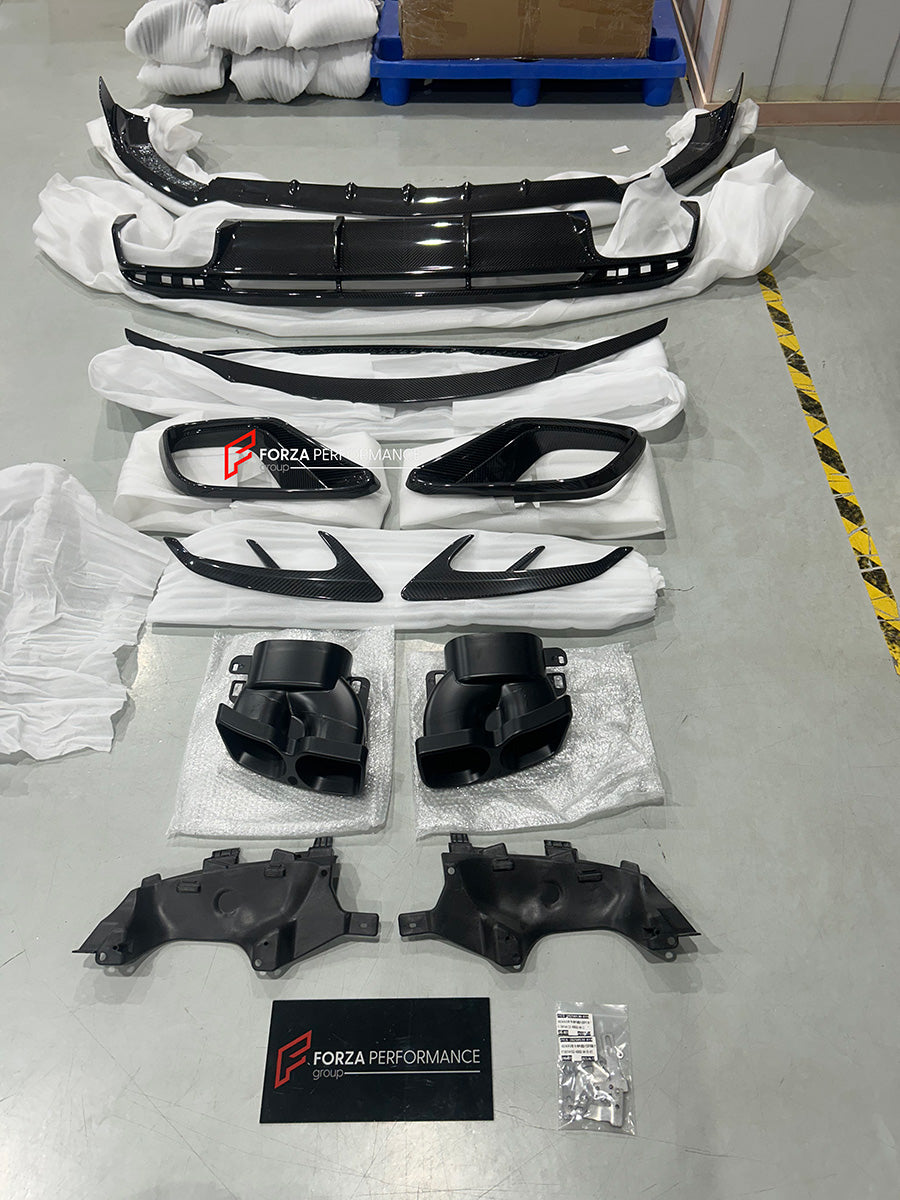 CARBON BODY KIT for MERCEDES BENZ AMG S63 COUPE C217 2018 - 2021

Set includes:

Front Lip

Front Bumper Air Vents Trims
Rear Spoiler

Rear Bumper Trims
Rear Diffuser
Exhaust Tips

Material: Dry Carbon Fiber

Note: Professional installation is required. This body only fits the S63 Coupe or s300 s450 with our S63 bumper.

Why “Contact Us for Pricing”?

We don’t display fixed prices because our goal is to offer you the most competitive deal possible. Product costs often decrease over time, and by requesting a