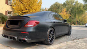 CARBON BODY KIT for MERCEDES BENZ E CLASS E63 AMG W213 2017 - 2020
Set includes:

Front Lip
Front Bumper Air Vents
Mirror Covers
Engine Cover
Rear Diffuser With LED Light
Rear Spoiler
Exhaust Tips
Material: Carbon

NOTE: Professional installation is required.
