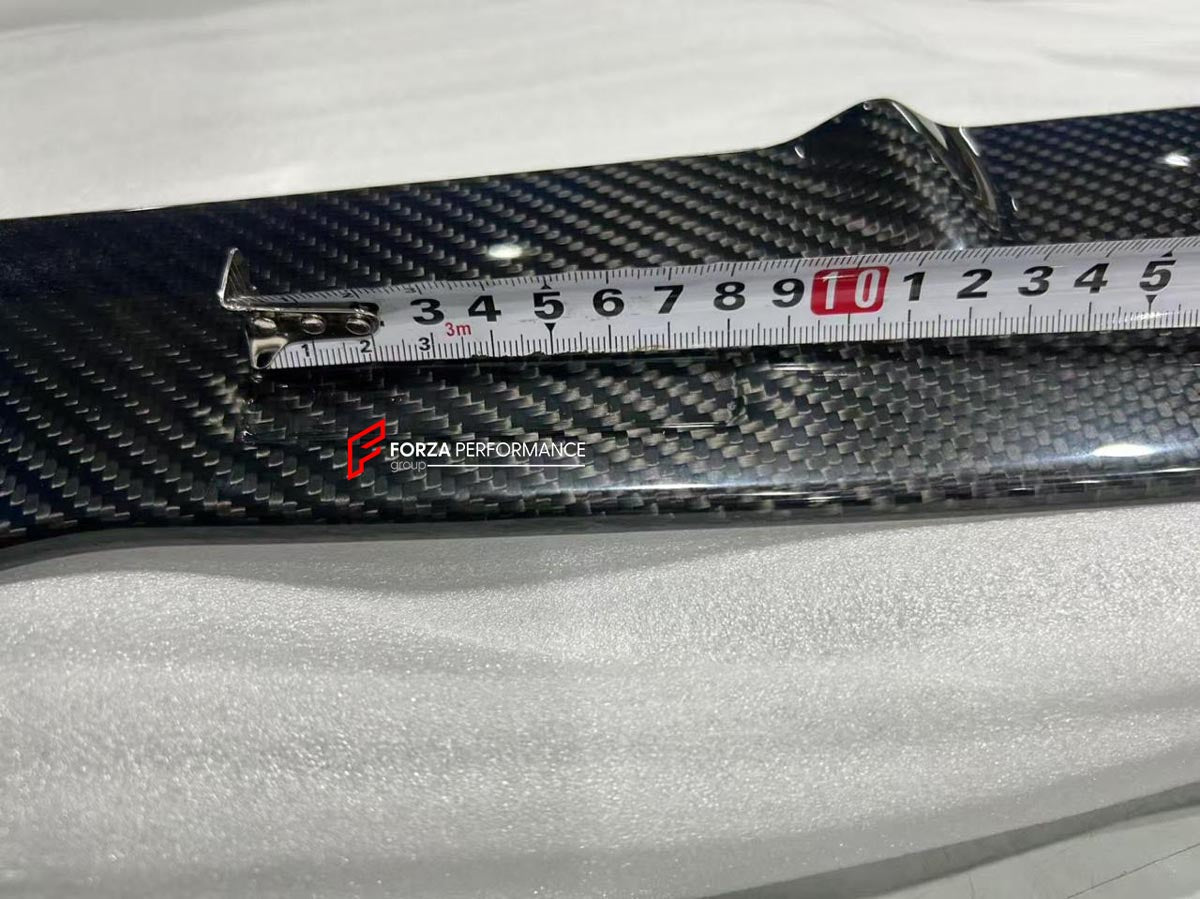 CARBON BODY KIT for MERCEDES BENZ E CLASS E63 AMG W213 2017 - 2020
Set includes:

Front Lip
Front Bumper Air Vents
Mirror Covers
Engine Cover
Rear Diffuser With LED Light
Rear Spoiler
Exhaust Tips
Material: Carbon

NOTE: Professional installation is required.