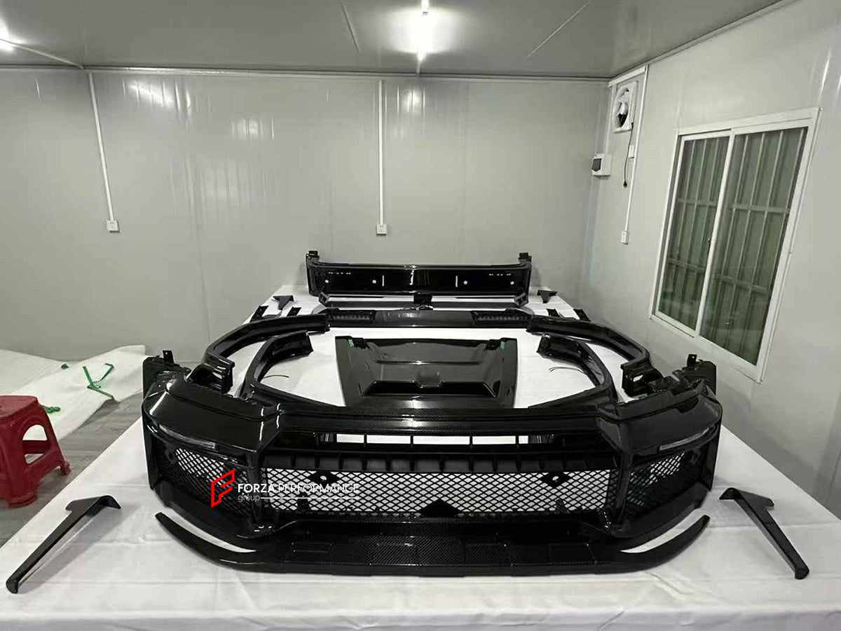 CARBON BODY KIT for MERCEDES-BENZ G-CLASS G63 W465 2024+

Set includes:

Front Bumper Assembly
Front Grille
Hood / Bonnet
Front Fenders
Rear Spoiler
Rear Fender Flares
Rear Bumper

Material: Carbon Fiber

NOTE: Professional installation is required.

Contact us for pricing