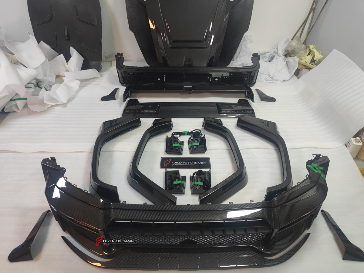 CARBON BODY KIT for MERCEDES-BENZ G-CLASS G63 W465 2024+


Set includes:

Front Bumper Assembly

Hood / Bonnet
Roof LED DRL Bar
Fender Flares
Rear Spoiler

Rear Bumper 


Material: Carbon Fiber

NOTE: Professional installation is required.