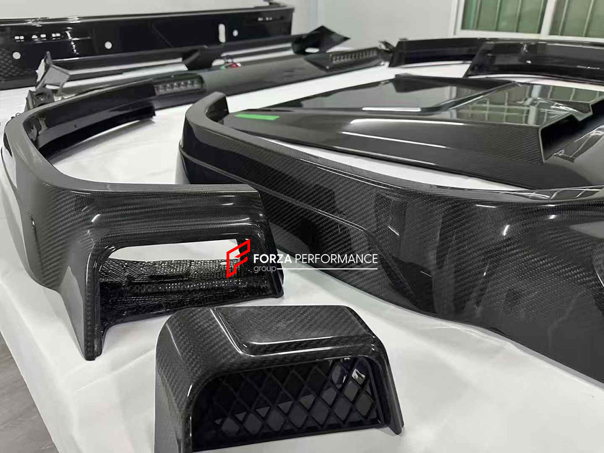 CARBON BODY KIT for MERCEDES-BENZ G-CLASS G63 W465 2024+

Set includes:

Front Bumper Assembly
Front Grille
Hood / Bonnet
Front Fenders
Rear Spoiler
Rear Fender Flares
Rear Bumper

Material: Carbon Fiber

NOTE: Professional installation is required.

Contact us for pricing