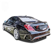 CARBON BODY KIT for MERCEDES BENZ S CLASS AMG W222 S63 S65 FACELIFT 2017 - 2020 custom fit Mansory Style
Set includes:

Front Lip
Front Bumper Canards
Hood Bonnet
Front Fenders
Side Mirror Covers
Side Skirts
Roof Spoiler
Ducktail Spoiler
Rear Bumper Assembly
Rear Diffuser
Material: Carbon, Plastic

NOTE: Professional installation is required.