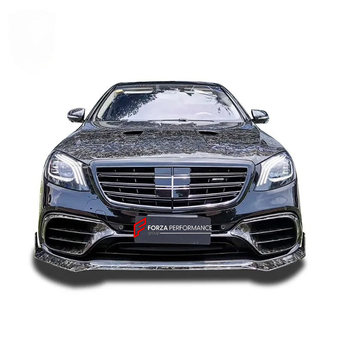 CARBON BODY KIT for MERCEDES BENZ S CLASS AMG W222 S63 S65 FACELIFT 2017 - 2020 custom fit Mansory Style
Set includes:

Front Lip
Front Bumper Canards
Hood Bonnet
Front Fenders
Side Mirror Covers
Side Skirts
Roof Spoiler
Ducktail Spoiler
Rear Bumper Assembly
Rear Diffuser
Material: Carbon, Plastic

NOTE: Professional installation is required.