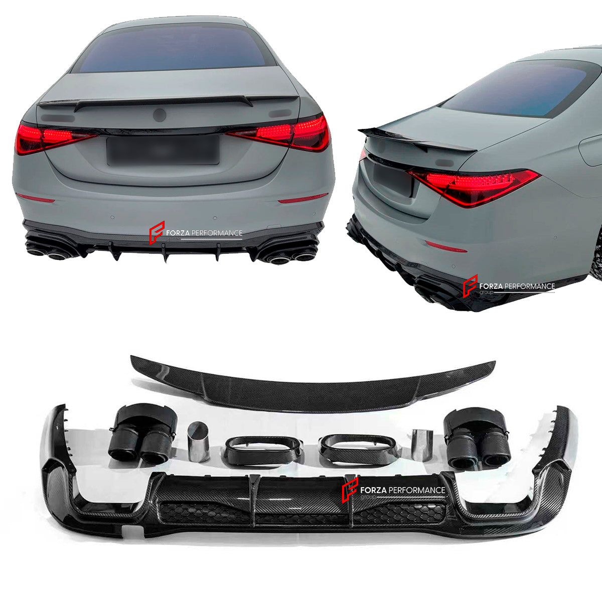 DRY CARBON BODY KIT for Mercedes Benz S CLASS S63 W223 2021+
Set includes:

Front Lip
Front Bumper Vents
Led Light Covers / Front Fascia Attachments
Rear Diffuser
Trunk Spoiler
Exhaust Tips
Material: Dry Carbon

NOTE: Professional installation is required.