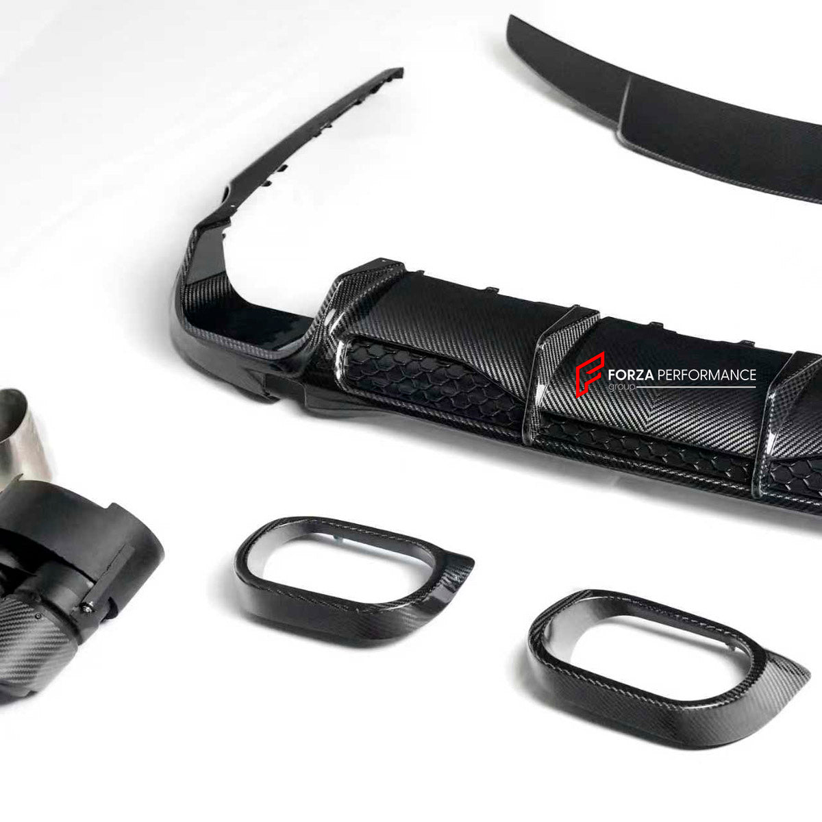 DRY CARBON BODY KIT for Mercedes Benz S CLASS S63 W223 2021+
Set includes:

Front Lip
Front Bumper Vents
Led Light Covers / Front Fascia Attachments
Rear Diffuser
Trunk Spoiler
Exhaust Tips
Material: Dry Carbon

NOTE: Professional installation is required.