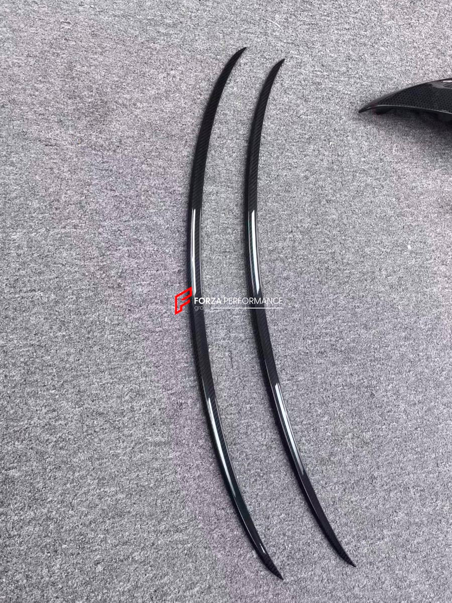 Carbon Body Kit for MERCEDES-BENZ SL CLASS AMG R232 SL43 SL55 SL63 2022+
Set includes:

Front Lip
Front Side Canards
Side Skirts
Diffuser
Spoiler
Exhaust Tips
Material: Carbon

NOTE: Professional installation is required.