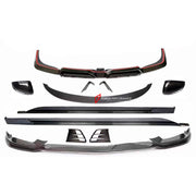 CARBON BODY KIT for Mercedes Benz SLS AMG W197 2010 - 2015
Set includes:

Front Lip
Side Mirror Covers
Side Fender Air Vents
Side Skirts
Rear Spoiler Wing
Rear Diffuser
Material: Carbon

NOTE: Professional installation is required.