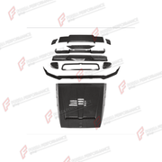 CARBON BODY KIT for MERCEDES-BENZ G-CLASS W464 G63 2019 - 2024 FORZA PERFORMANCE custom fit BA Style
Set includes:

Front Lip
Grille Frame
Side Mirror Covers
Hood Bonnet
Roof Light Bar
Rear Spoiler Wing
Rear Diffuser
Material: Carbon

NOTE: Professional installation is required.
