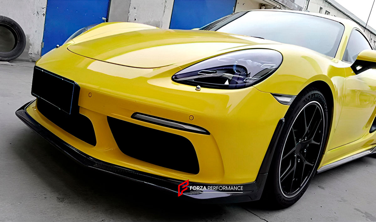 CARBON BODY KIT for PORSCHE 718 CAYMAN 2016+

Set Include:

Front Lip
Front Bumper Canards
Side Skirts
Rear Spoiler
Rear Diffuser
Material: Carbon

Note: Professional installation is required.