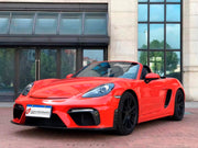 CARBON BODY KIT for PORSCHE 718 CAYMAN 2016+

Set Include:

Front Bumper
Hood / Bonnet
Side Skirts
Rear Spoiler
Rear Bumper
Rear Diffuser
Material: Carbon

Note: Professional installation is required.