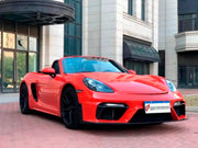CARBON BODY KIT for PORSCHE 718 CAYMAN 2016+

Set Include:

Front Bumper
Hood / Bonnet
Side Skirts
Rear Spoiler
Rear Bumper
Rear Diffuser
Material: Carbon

Note: Professional installation is required.
