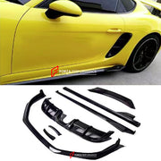 CARBON BODY KIT for PORSCHE 718 CAYMAN 2016+

Set Include:

Front Lip
Front Bumper Canards
Side Skirts
Rear Spoiler
Rear Diffuser
Material: Carbon

Note: Professional installation is required.