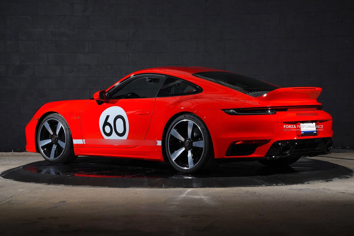 CARBON BODY KIT for PORSCHE 911 992.1 CARRERA 2019 - 2025 FORZA PERFORMANCE custom fit Sport Classic
Set includes:

Front Bumper Assembly
License Plate
Side Skirts
Ducktail Spoiler
Rear Bumper Assembly
Material: Carbon, Plastic

NOTE: Professional installation is required.