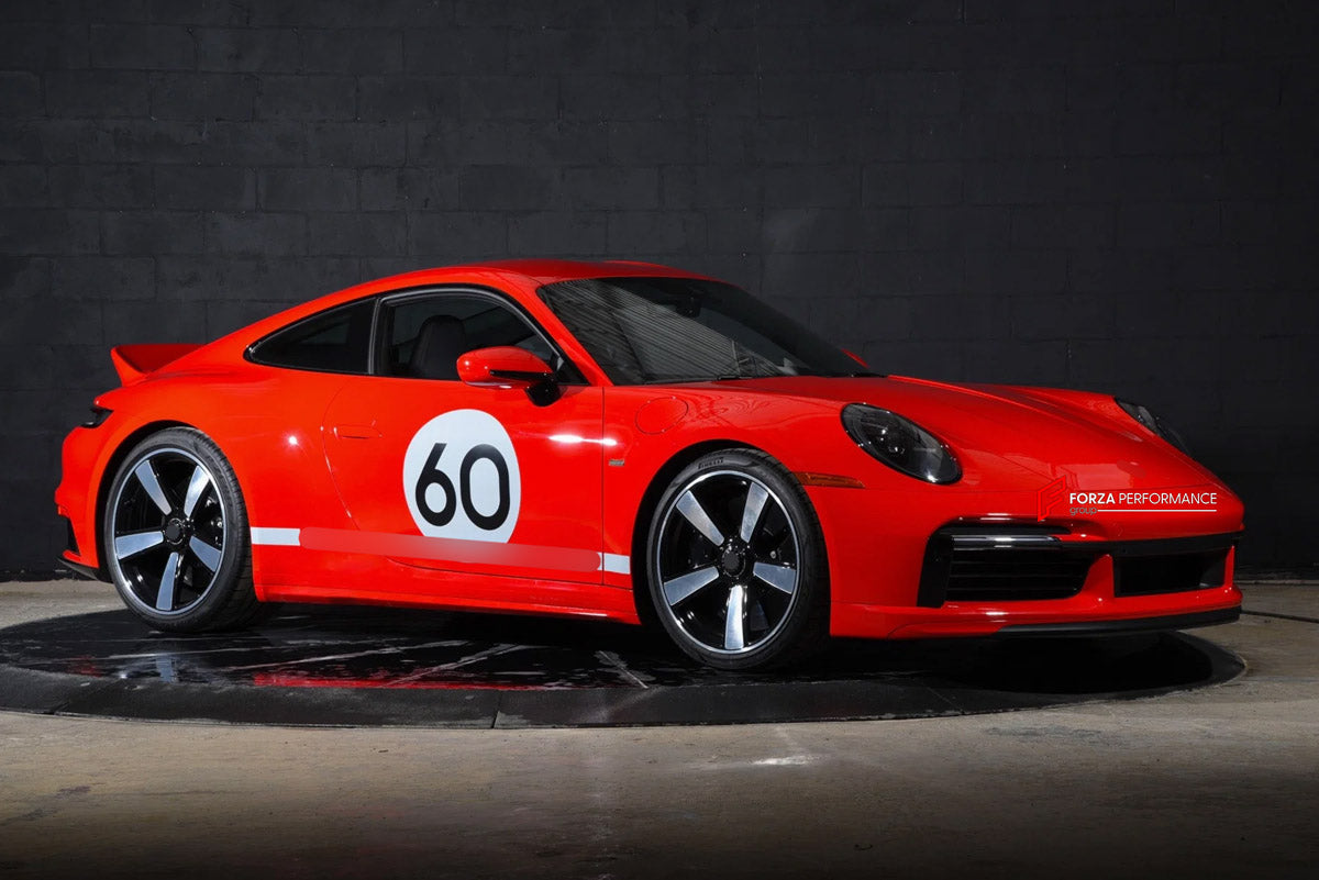 CARBON BODY KIT for PORSCHE 911 992.1 CARRERA 2019 - 2025 FORZA PERFORMANCE custom fit Sport Classic
Set includes:

Front Bumper Assembly
License Plate
Side Skirts
Ducktail Spoiler
Rear Bumper Assembly
Material: Carbon, Plastic

NOTE: Professional installation is required.