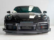DRY CARBON BODY KIT FOR PORSCHE 911 992 TURBO TURBO S 2019+  Set includes:  Front Lip Front Air Vent Covers Side Skirts  Rear Diffuser Exhaust Tips Rear Canards Rear Spoiler