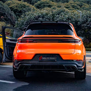 CARBON BODY KIT for Porsche Cayenne 9Y0.2 2024+
Set includes:

Front Lip
Front Bumper Fins
Hood Bonnet
Front Fenders
Front Fender Vents
Side Skirts
Rear Fenders
Roof Spoiler
Rear Diffuser
Material: Carbon

NOTE: Professional installation is required.