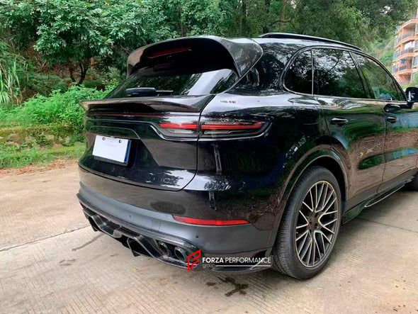 CARBON BODY KIT for PORSCHE CAYENNE 9YO 2019+

Set includes:

Front Lip

Side Skirts

Roof Spoiler
Rear Spoiler
Rear Diffuser

Material: Dry Carbon

NOTE: Professional installation is required

Contact us for pricing