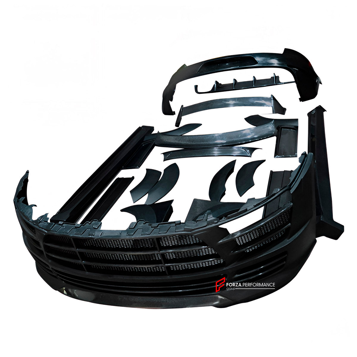 CARBON BODY KIT for Porsche Macan 95B.1 2014 - 2018
Set includes:

Front Bumper Assembly
Hood Bonnet
Front Fenders
Side Skirts
Body Side Door Moldings
Rear Fenders
Roof Spoiler
Ducktail Spoiler
Rear Bumper
Rear Diffuser
Material: Carbon

NOTE: Professional installation is required.