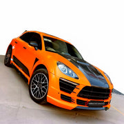 CARBON BODY KIT for Porsche Macan 95B.1 2014 - 2018
Set includes:

Front Bumper Assembly
Hood Bonnet
Front Fenders
Side Skirts
Body Side Door Moldings
Rear Fenders
Roof Spoiler
Ducktail Spoiler
Rear Bumper
Rear Diffuser
Material: Carbon

NOTE: Professional installation is required.