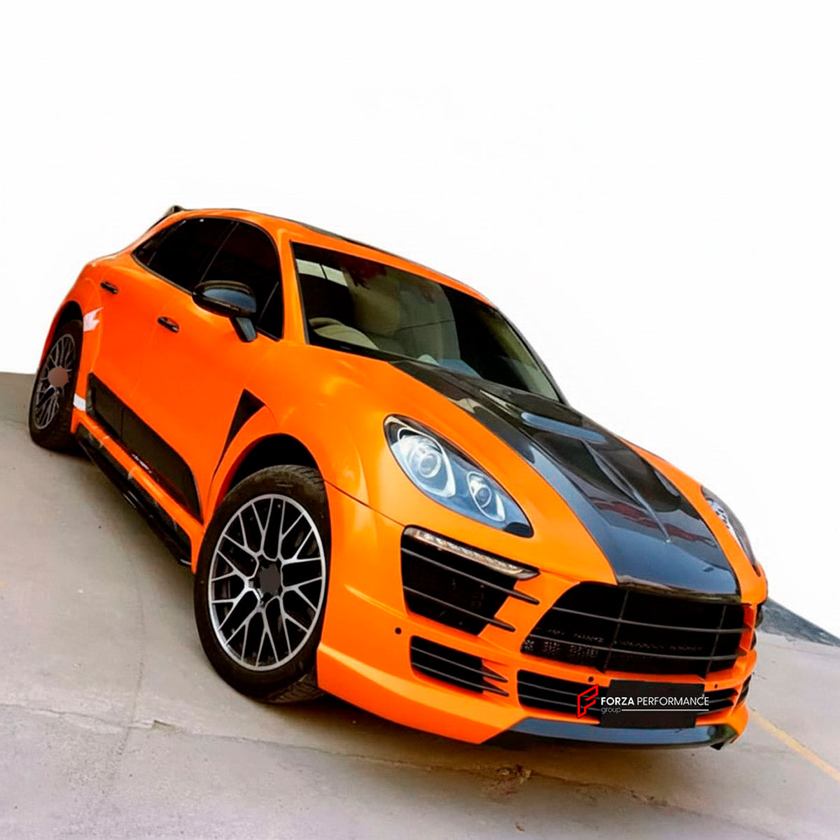 CARBON BODY KIT for Porsche Macan 95B.1 2014 - 2018
Set includes:

Front Bumper Assembly
Hood Bonnet
Front Fenders
Side Skirts
Body Side Door Moldings
Rear Fenders
Roof Spoiler
Ducktail Spoiler
Rear Bumper
Rear Diffuser
Material: Carbon

NOTE: Professional installation is required.