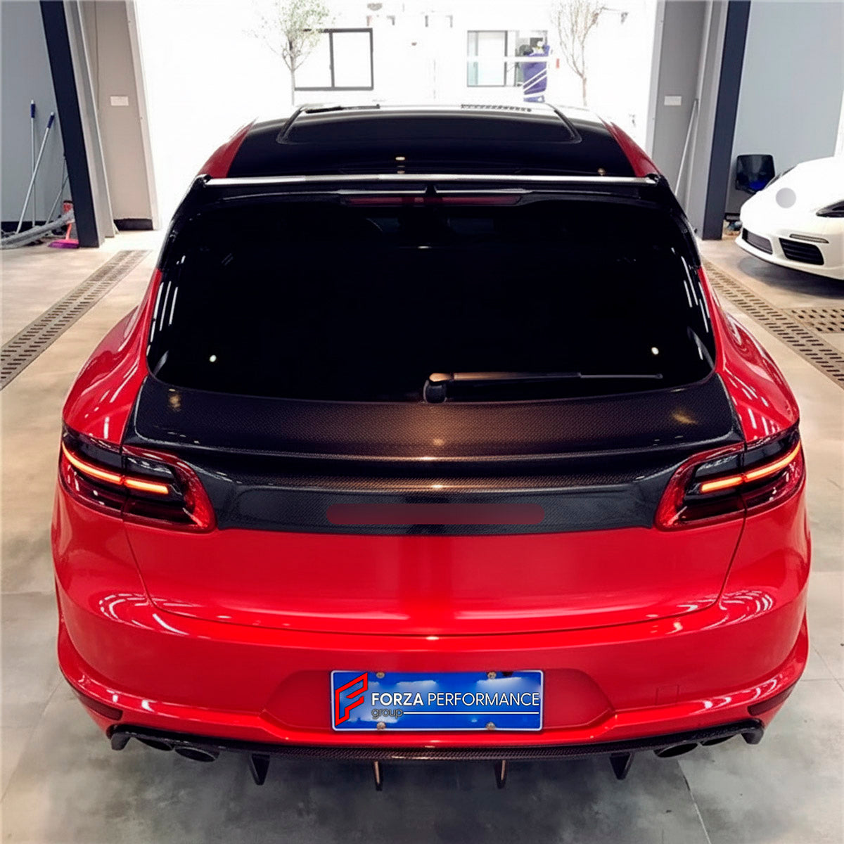 CARBON BODY KIT for Porsche Macan 95B.1 2014 - 2018
Set includes:

Front Bumper Assembly
Hood Bonnet
Front Fenders
Side Skirts
Body Side Door Moldings
Rear Fenders
Roof Spoiler
Ducktail Spoiler
Rear Bumper
Rear Diffuser
Material: Carbon

NOTE: Professional installation is required.