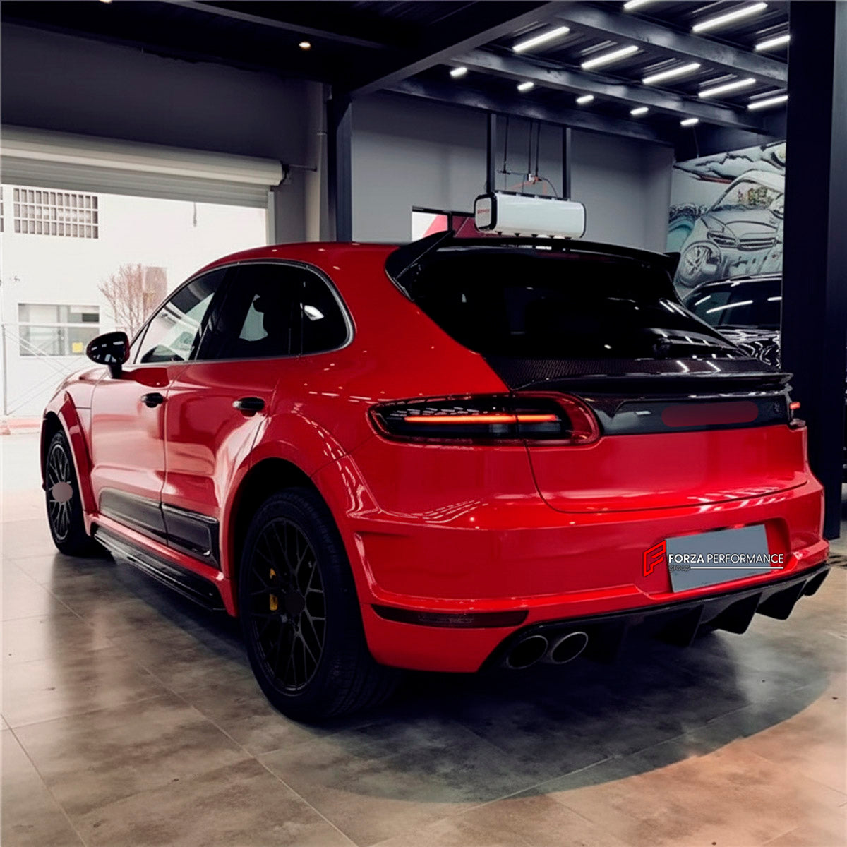 CARBON BODY KIT for Porsche Macan 95B.1 2014 - 2018
Set includes:

Front Bumper Assembly
Hood Bonnet
Front Fenders
Side Skirts
Body Side Door Moldings
Rear Fenders
Roof Spoiler
Ducktail Spoiler
Rear Bumper
Rear Diffuser
Material: Carbon

NOTE: Professional installation is required.