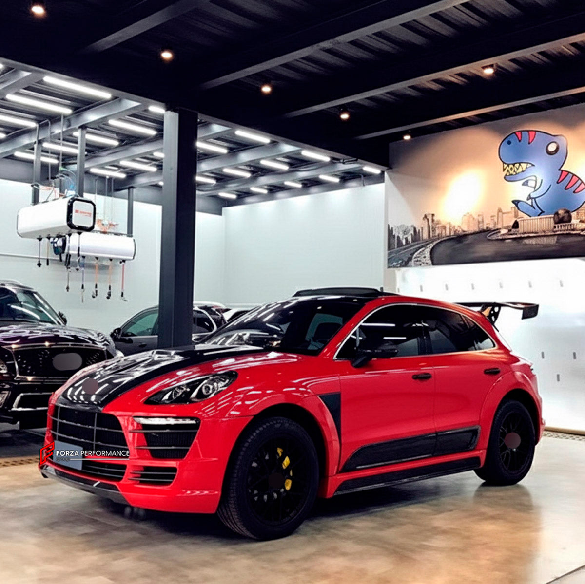 CARBON BODY KIT for Porsche Macan 95B.1 2014 - 2018
Set includes:

Front Bumper Assembly
Hood Bonnet
Front Fenders
Side Skirts
Body Side Door Moldings
Rear Fenders
Roof Spoiler
Ducktail Spoiler
Rear Bumper
Rear Diffuser
Material: Carbon

NOTE: Professional installation is required.