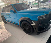 CARBON BODY KIT for ROLLS ROYCE CULLINAN 2024+ FORZA PERFORMANCE custom fit 1016
Set includes:

Front Lip
Front Bumper Assembly
Front Fenders Flares
Side Skirts
Body Side Door Moldings
Rear Fenders Flares
Roof Spoiler
Ducktail Spoiler
Rear Diffuser
Material: Carbon

NOTE: Professional installation is required.