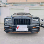 CARBON BODY KIT for ROLLS-ROYCE WRAITH 2013 - 2023 FORZA PERFORMANCE custom fit Mansory Style

Set includes:
Front Lip
Front Bumper Assembly
Hood Bonnet
Front Fenders
Side Skirts
Rear Bumper Assembly
Rear Diffuser
Exhaust Tips

Material: Carbon, Plastic

NOTE: Professional installation is required.