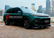 Carbon Body Kit for Lixiang L9 2022+
Set includes:

Front Lip
Diffuser
Roof Spoiler
Material: Carbon (Can be made in Forged Carbon)

NOTE: Professional installation is required.