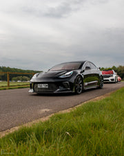 CARBON BODY KIT for TESLA MODEL 3 2017 - 2023

Set includes:

Front Lip
Front Bumper Assembly
Front Bumper Canards
Hood / Bonnet

Side Skirts

Rear Spoiler (3 option)
Rear Bumper
Rear Diffuser

Material: Wet Carbon with Fiberglass

NOTE: Professional installation is required.

Why “Contact Us for Pricing”?

We don’t display fixed prices because our goal is to offer you the most competitive deal possible. Product costs often decrease over time, and by requesting a quote, you’ll receive our most up-to-date pr