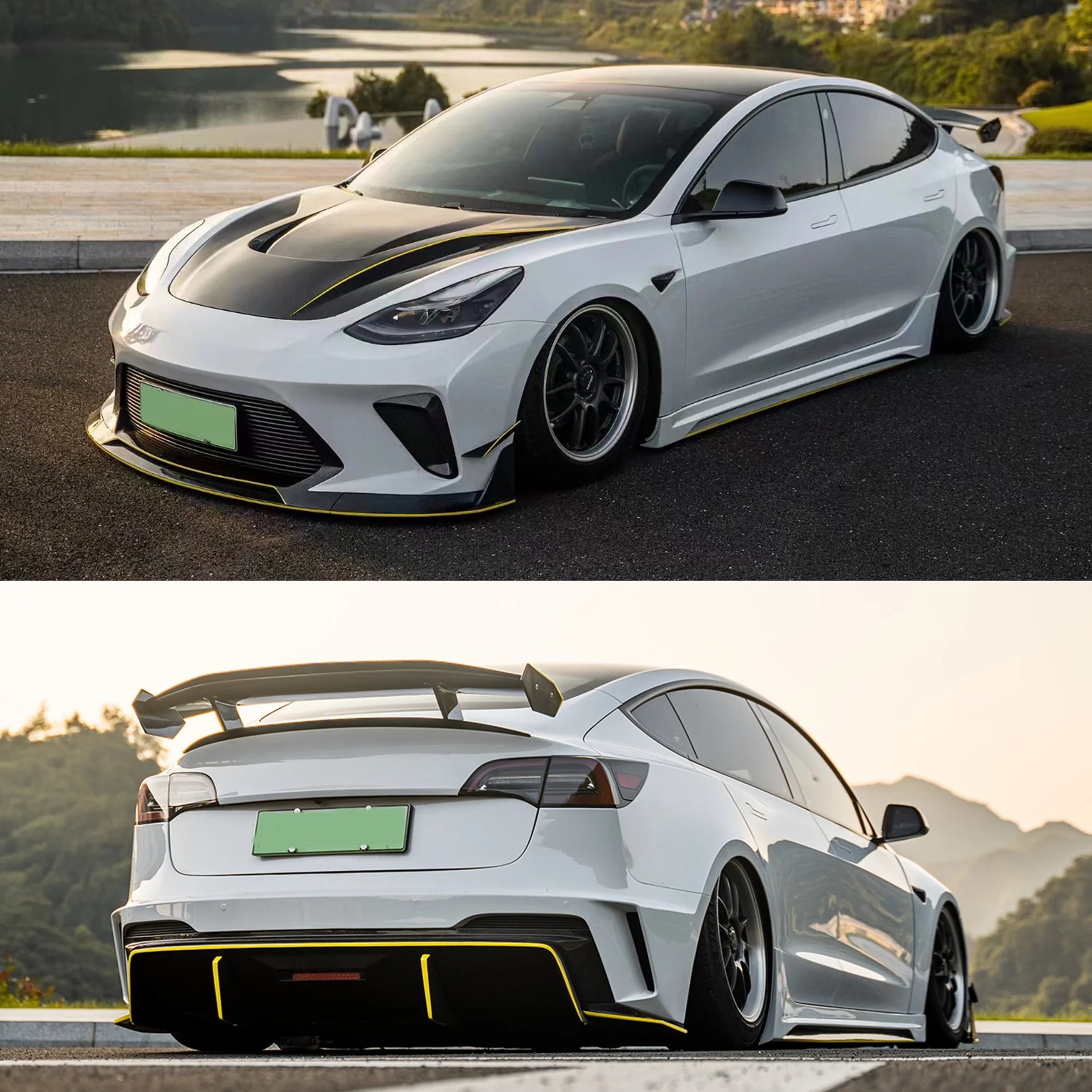 CARBON BODY KIT for TESLA MODEL 3 2017 - 2023

Set includes:

Front Lip
Front Bumper Assembly
Front Bumper Canards
Hood / Bonnet

Side Skirts

Rear Spoiler (3 option)
Rear Bumper
Rear Diffuser

Material: Wet Carbon with Fiberglass

NOTE: Professional installation is required.

Why “Contact Us for Pricing”?

We don’t display fixed prices because our goal is to offer you the most competitive deal possible. Product costs often decrease over time, and by requesting a quote, you’ll receive our most up-to-date pr