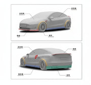CARBON BODY KIT for TESLA MODEL 3 2017+

Set Include:

Front Bumper
Fender Flares
Side Skirts
Rear Spoiler
Rear Diffuser
Material: Carbon

Note: Professional installation is required.