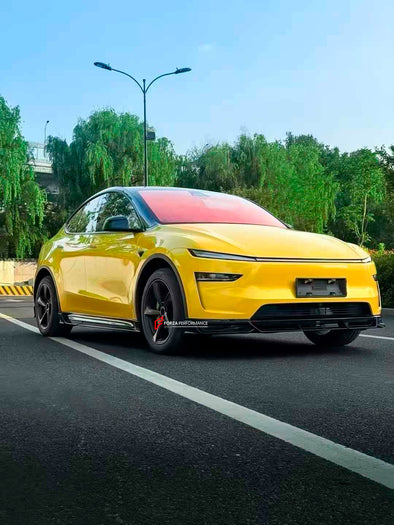 CARBON BODY KIT for TESLA MODEL Y JUNIPER 2025+

Set includes:

Front Lip

Side Skirts

Rear Diffuser

Material: Carbon Fiber

Note: Professional installation is required

CONTACT US FOR PRICING