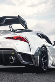 CARBON WIDE BODY KIT for TOYOTA GR SUPRA A90 2019+

Set includes:

Front Lip
Front Bumper Assembly

Hood / Bonnet

Front Fenders
Side Skirts

Rear Fenders
Roof Air Scoop
Rear Window Cover
Rear Wing Spoiler

Rear Bumper
Rear Diffuser

Material:&nbsp;Wet Carbon with Fiberglass

NOTE:&nbsp;Professional installation is required. After installation needs recalibrating ACC.

Why “Contact Us for Pricing”?

We don’t display fixed prices because our goal is to offer you the most competitive deal possible. Product co