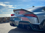 CARBON WIDE BODY KIT for TOYOTA GR SUPRA A90 2019+

Set includes:

Front Lip
Front Bumper Assembly

Hood / Bonnet

Front Fenders
Side Skirts

Rear Fenders
Roof Air Scoop
Rear Window Cover
Rear Wing Spoiler

Rear Bumper
Rear Diffuser

Material:&nbsp;Wet Carbon with Fiberglass

NOTE:&nbsp;Professional installation is required. After installation needs recalibrating ACC.

Why “Contact Us for Pricing”?

We don’t display fixed prices because our goal is to offer you the most competitive deal possible. Product co