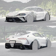 CARBON WIDE BODY KIT for TOYOTA GR SUPRA A90 2019+

Set includes:

Front Lip
Front Bumper Assembly

Hood / Bonnet

Front Fenders
Side Skirts

Rear Fenders
Roof Air Scoop
Rear Window Cover
Rear Wing Spoiler

Rear Bumper
Rear Diffuser

Material:&nbsp;Wet Carbon with Fiberglass

NOTE:&nbsp;Professional installation is required. After installation needs recalibrating ACC.

Why “Contact Us for Pricing”?

We don’t display fixed prices because our goal is to offer you the most competitive deal possible. Product co