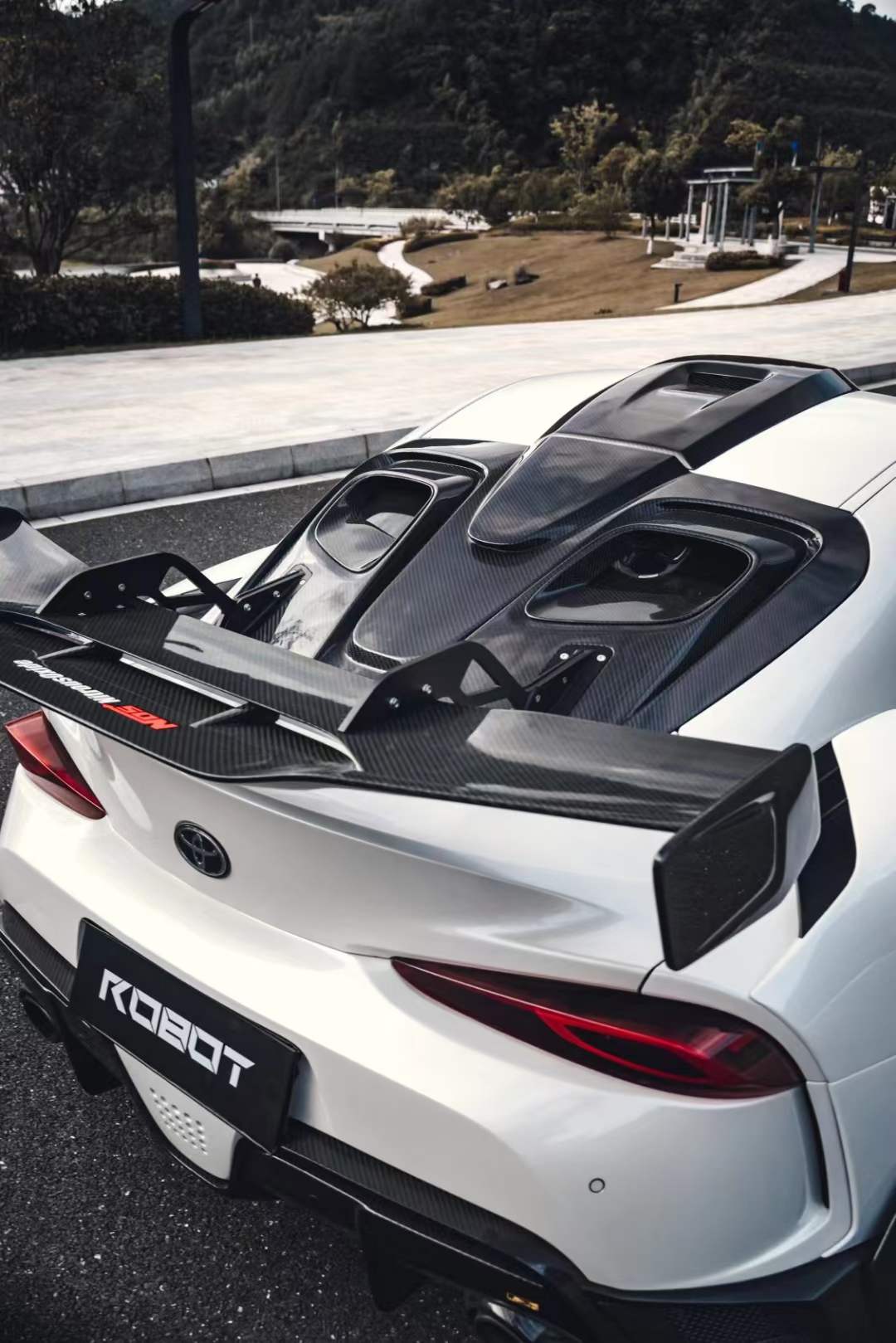 CARBON WIDE BODY KIT for TOYOTA GR SUPRA A90 2019+

Set includes:

Front Lip
Front Bumper Assembly

Hood / Bonnet

Front Fenders
Side Skirts

Rear Fenders
Roof Air Scoop
Rear Window Cover
Rear Wing Spoiler

Rear Bumper
Rear Diffuser

Material:&nbsp;Wet Carbon with Fiberglass

NOTE:&nbsp;Professional installation is required. After installation needs recalibrating ACC.

Why “Contact Us for Pricing”?

We don’t display fixed prices because our goal is to offer you the most competitive deal possible. Product co