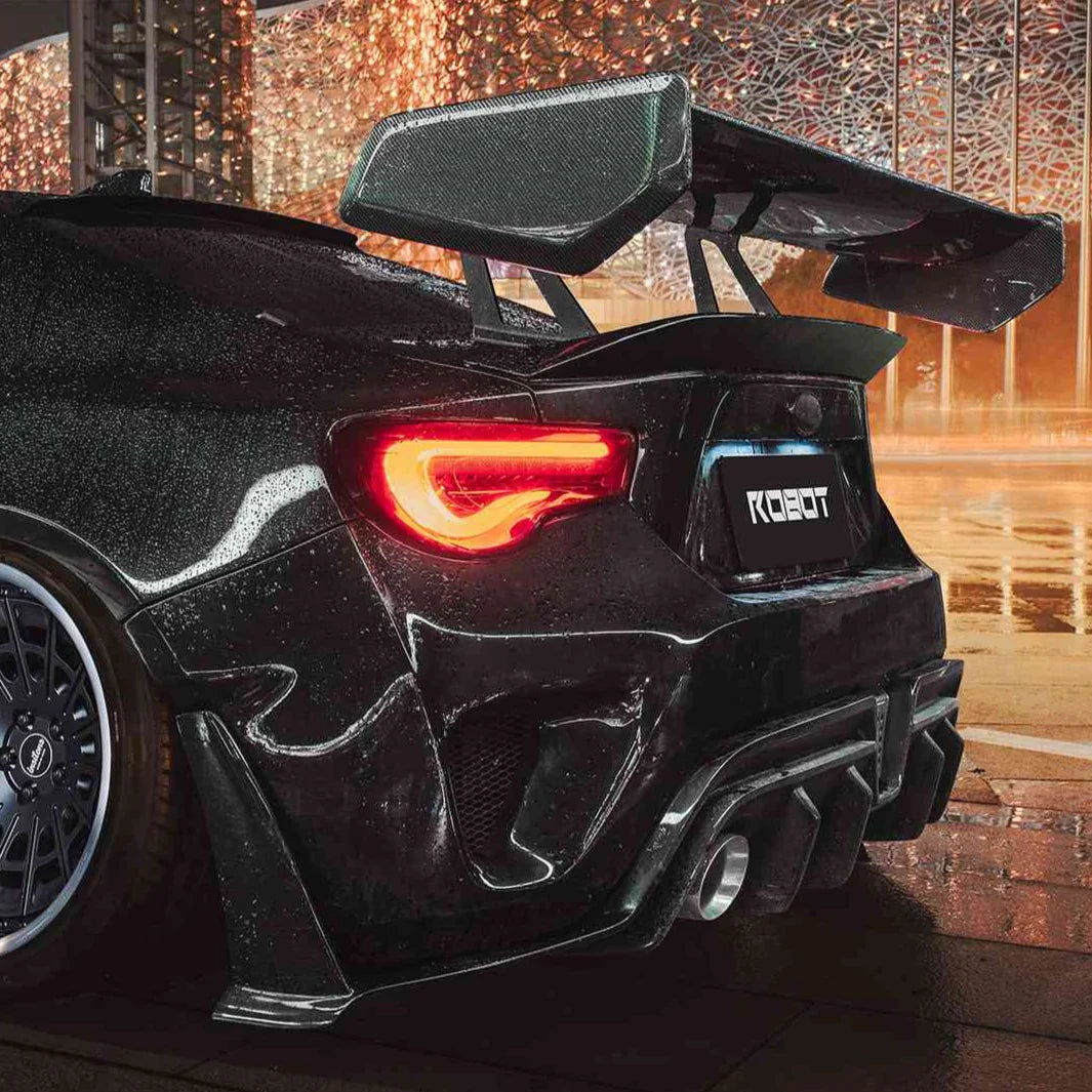 CARBON WIDE BODY KIT for TOYOTA GT86 SUBARU BRZ ZN6 2012 - 2021

Set includes:

Front Lip
Front Bumper Assembly

Front Bumper Canards
Hood / Bonnet
Front Wide Fenders
Side Skirts

Rear Wide Fenders
Rear Wing Spoiler
Rear Spoiler / Ducktail
Rear Bumper
Rear Diffuser

Material:&nbsp;Wet Carbon with Fiberglass

NOTE:&nbsp;Professional installation is required. Fenders cutting is required. Suspension setup should be checked after fitting to avoid contact at full compression.

Recommended Wheels size:

Front:&nb