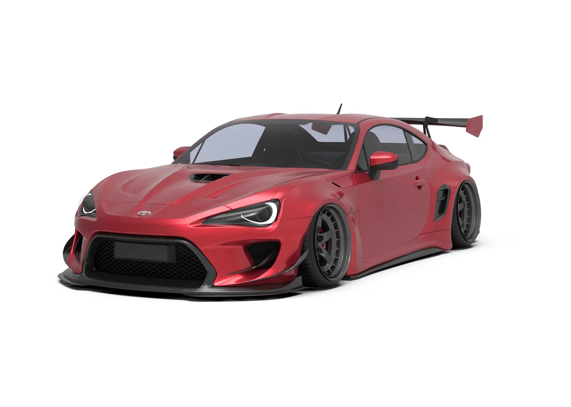 CARBON WIDE BODY KIT for TOYOTA GT86 SUBARU BRZ ZN6 2012 - 2021

Set includes:

Front Lip
Front Bumper Assembly

Front Bumper Canards
Hood / Bonnet
Front Wide Fenders
Side Skirts

Rear Wide Fenders
Rear Wing Spoiler
Rear Spoiler / Ducktail
Rear Bumper
Rear Diffuser

Material:&nbsp;Wet Carbon with Fiberglass

NOTE:&nbsp;Professional installation is required. Fenders cutting is required. Suspension setup should be checked after fitting to avoid contact at full compression.

Recommended Wheels size:

Front:&nb