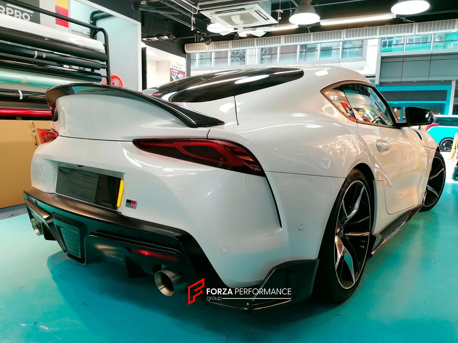 BODY KIT for TOYOTA SUPRA A90 2019+
Set includes:

Front Lip Splitter
Side Skirts
Rear Lip Spoiler
Rear Aprons
Material: Carbon

NOTE: Professional installation is required