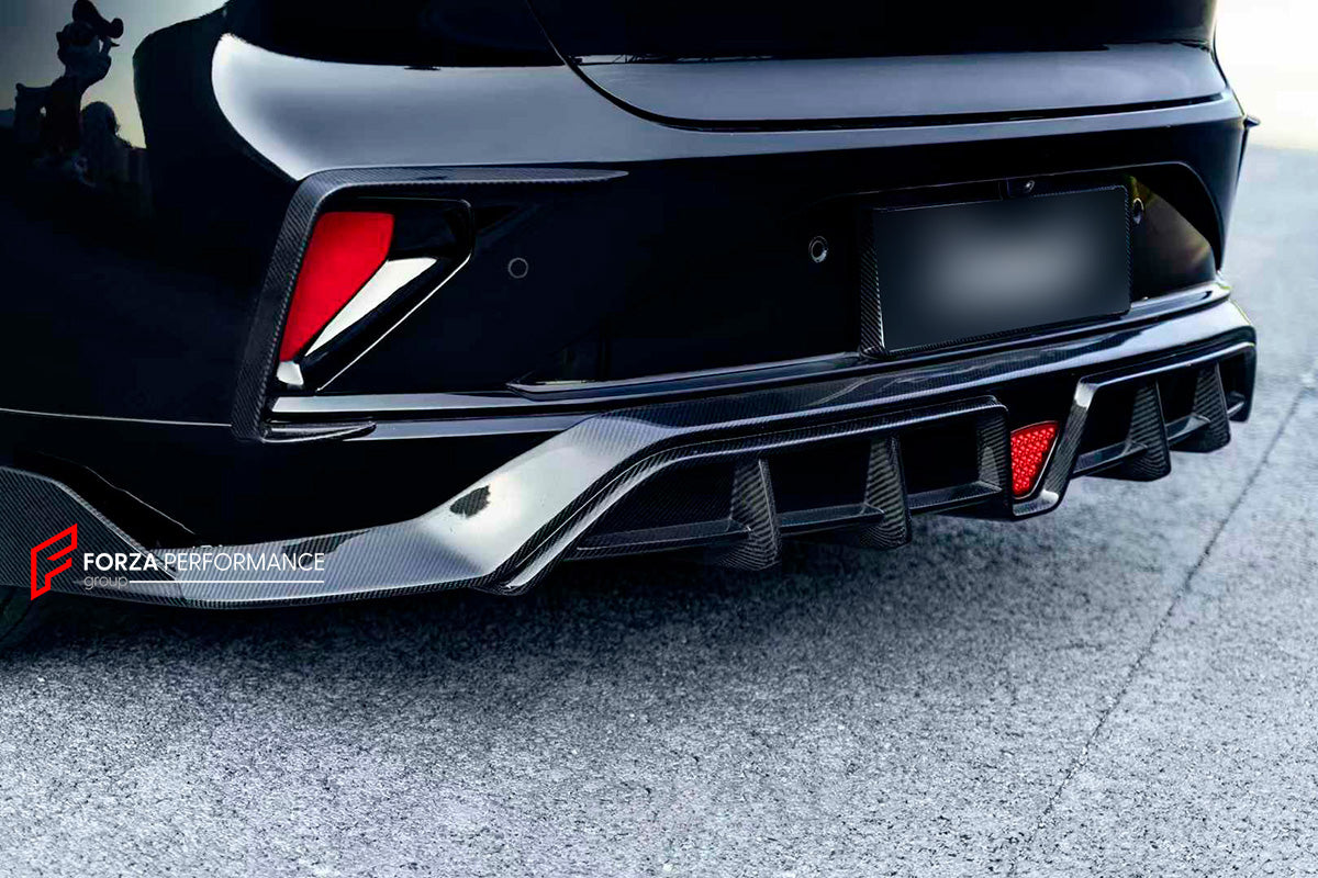 CARBON BODY KIT for ZEEKR 001

Set includes:
Front Lip
Front Bumper Trims
Side Skirts
Rear Spoiler
Rear Bumper Trims
Rear Diffuser

Material: Carbon

NOTE: Professional installation is required