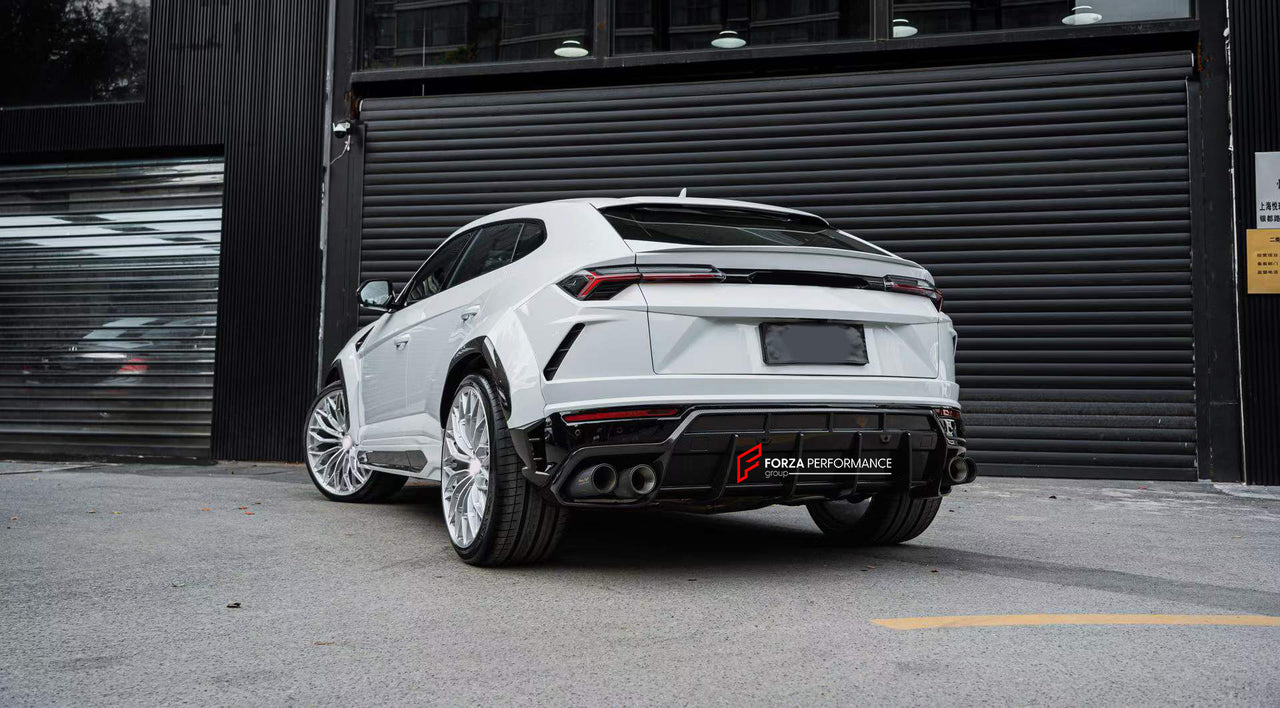 DRY CARBON BODY KIT FOR LAMBORGHINI URUS R-Style
Set includes:
Front Lip
Hood
Fender Flares
Side Skirts
Rear Spoiler
Rear Diffuser
Material: Dry Carbon
Note: Professional installation is required