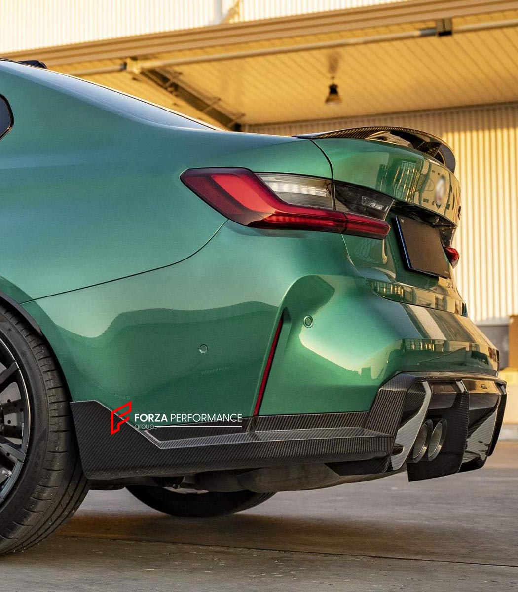 CARBON BODY KIT WITH CUP SERIES FRONT LIP for BMW M3 G82 M4 G80 2021 - 2024 FORZA PERFORMANCE Custom fit Dry Carbon Achen Cybe Achencybe Design Style
Set includes:

Cup Series Front Lip
Front Grille
Hood Bonnet Trim
Rear Diffuser
Rear Spoiler
Material: Carbon

NOTE: Professional installation is required.